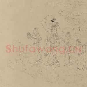 宋代《道子墨宝：诸神朝谒图》国画人物工笔作品图片鉴赏