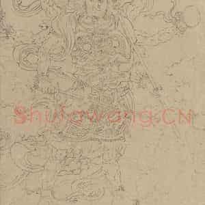 宋代《道子墨宝：诸神朝谒图》国画人物工笔作品图片鉴赏