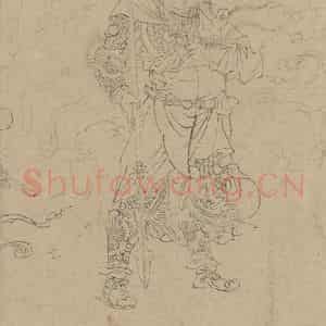宋代《道子墨宝：诸神朝谒图》国画人物工笔作品图片鉴赏