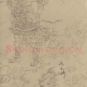 宋代《道子墨宝：诸神朝谒图》国画人物工笔作品图片鉴赏