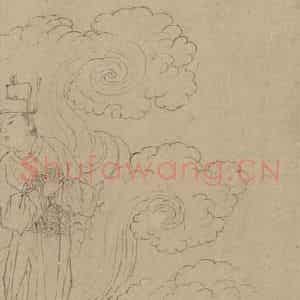 宋代《道子墨宝：诸神朝谒图》国画人物工笔作品图片鉴赏