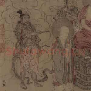 宋代 赵光辅《番王礼佛图》国画人物工笔作品图片鉴赏