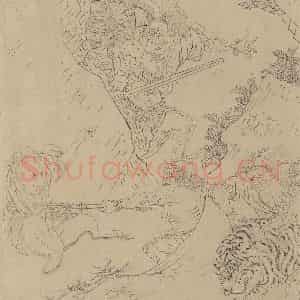 宋代《道子墨宝：搜山图》国画人物工笔作品图片鉴赏