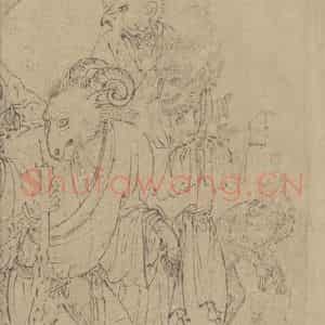 宋代《道子墨宝：搜山图》国画人物工笔作品图片鉴赏