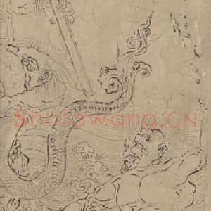 宋代《道子墨宝：搜山图》国画人物工笔作品图片鉴赏