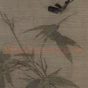 宋代《竹虫图》国画花鸟工笔作品图片鉴赏