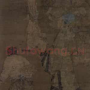 宋代 马远《蹴鞠图》国画人物工笔作品图片鉴赏