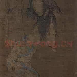 宋代 马远《蹴鞠图》国画人物工笔作品图片鉴赏