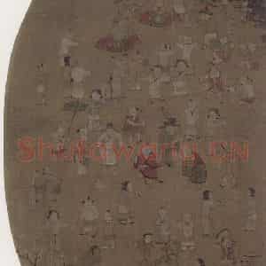 宋代《百子图》国画人物工笔作品图片鉴赏