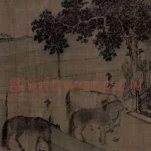 宋代 李唐（传）《晋文公复国图》国画人物工笔作品图片鉴赏