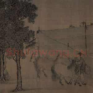 宋代 李唐（传）《晋文公复国图》国画人物工笔作品图片鉴赏