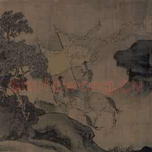 宋代 李唐（传）《晋文公复国图》国画人物工笔作品图片鉴赏