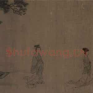 宋代 李唐（传）《晋文公复国图》国画人物工笔作品图片鉴赏