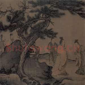 宋代 李唐(传)《晋文公复国图》国画人物工笔作品图片鉴赏