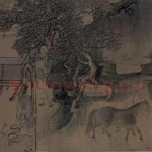 宋代 李唐(传)《晋文公复国图》国画人物工笔作品图片鉴赏