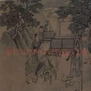 宋代 李唐（传）《晋文公复国图》国画人物工笔作品图片鉴赏