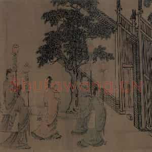 宋代 李唐（传）《晋文公复国图》国画人物工笔作品图片鉴赏