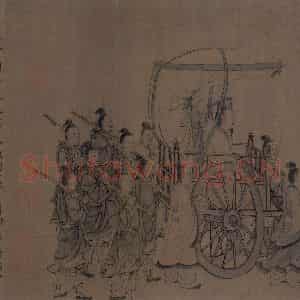 宋代 李唐（传）《晋文公复国图》国画人物工笔作品图片鉴赏