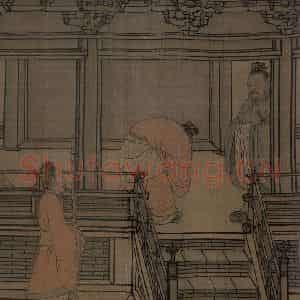 宋代 李唐（传）《晋文公复国图》国画人物工笔作品图片鉴赏