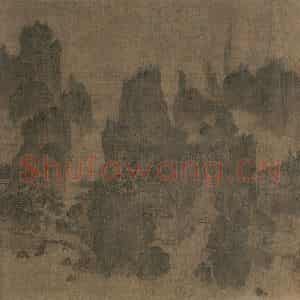 宋代《别苑春山图》国画山水工笔作品图片鉴赏