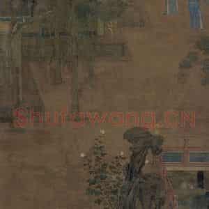 五代《乞巧图》国画人物工笔作品图片鉴赏