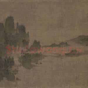 宋代《别苑春山图》国画山水工笔作品图片鉴赏