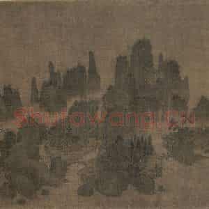 宋代《别苑春山图》国画山水工笔作品图片鉴赏