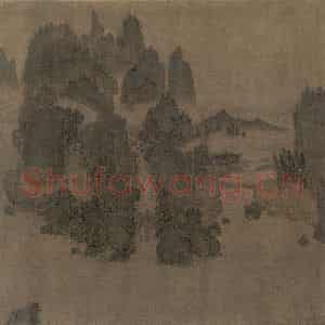 宋代《别苑春山图》国画山水工笔作品图片鉴赏