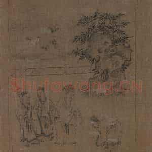 宋代 李公麟《孝经图》国画人物工笔作品图片鉴赏