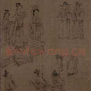 宋代 李公麟《孝经图》国画人物工笔作品图片鉴赏