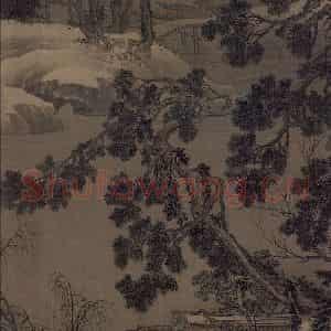 宋代 刘松年《溪山雪意图》国画综合作品图片鉴赏