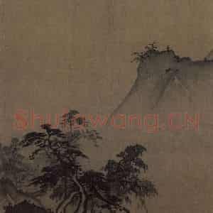 宋代 夏圭《泽畔疾风图》国画综合作品图片鉴赏