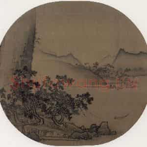 宋代《风雨维舟图》国画综合作品图片鉴赏