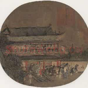 宋代《吕洞宾过岳阳楼图》国画综合作品图片鉴赏