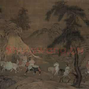 宋代《明皇幸蜀图》国画综合作品图片鉴赏
