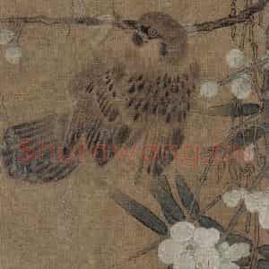 宋代《竹梅小禽图》国画花鸟作品图片鉴赏