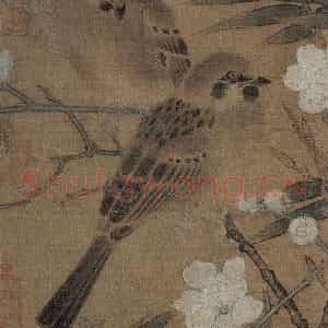 宋代《竹梅小禽图》国画花鸟作品图片鉴赏