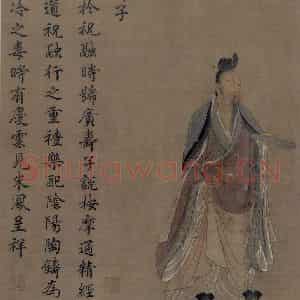宋代 王利用《写神老君别号事实图》国画人物作品图片鉴赏
