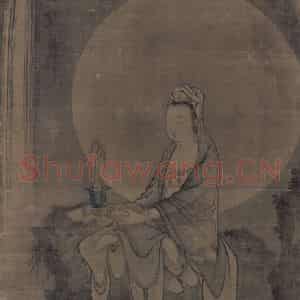 宋代《水月观音图》国画综合作品图片鉴赏