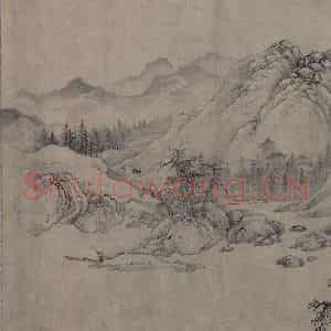 金代 太古遗民《江山行旅图》国画山水作品图片鉴赏