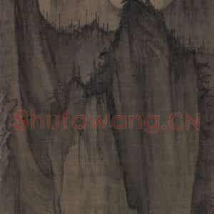 宋代 许道宁《秋江鱼艇图》国画山水作品图片鉴赏