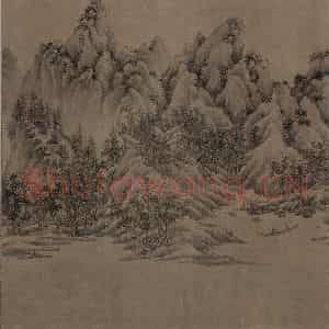 宋代 江参《林峦积翠图》国画花鸟作品图片鉴赏