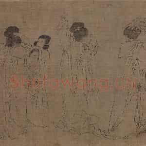 宋代《宫中图》国画人物作品图片鉴赏