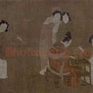 宋代《内人双陆图》国画人物作品图片鉴赏