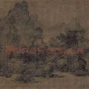 宋代 王洪《潇湘八景图》国画山水作品图片鉴赏