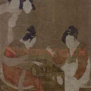 宋代《内人双陆图》国画人物作品图片鉴赏