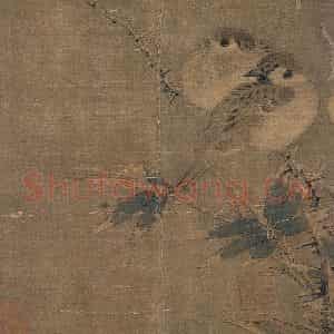 宋代《竹雀图》国画花鸟作品图片鉴赏