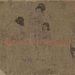 宋代《宫中图》国画人物作品图片鉴赏