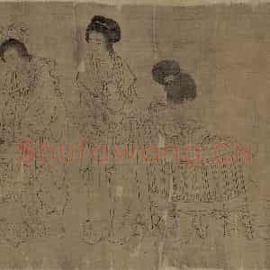 宋代《宫中图》国画人物作品图片鉴赏