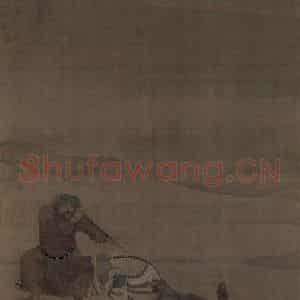 宋代《人马图》国画综合作品图片鉴赏